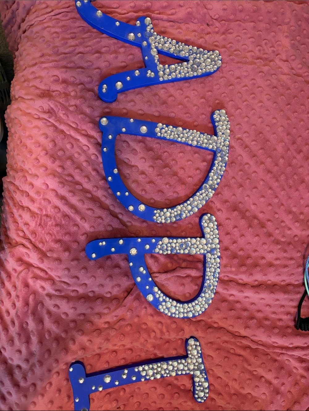 Rhinestone Letter Wall Decor-Handmade